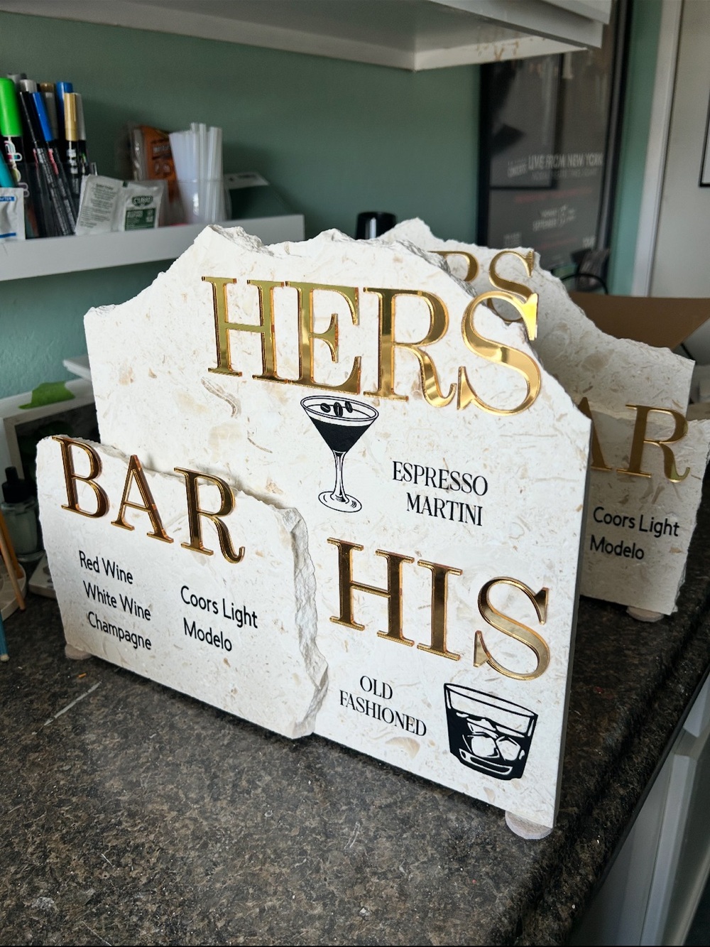 HERS & HIS Bar Sign